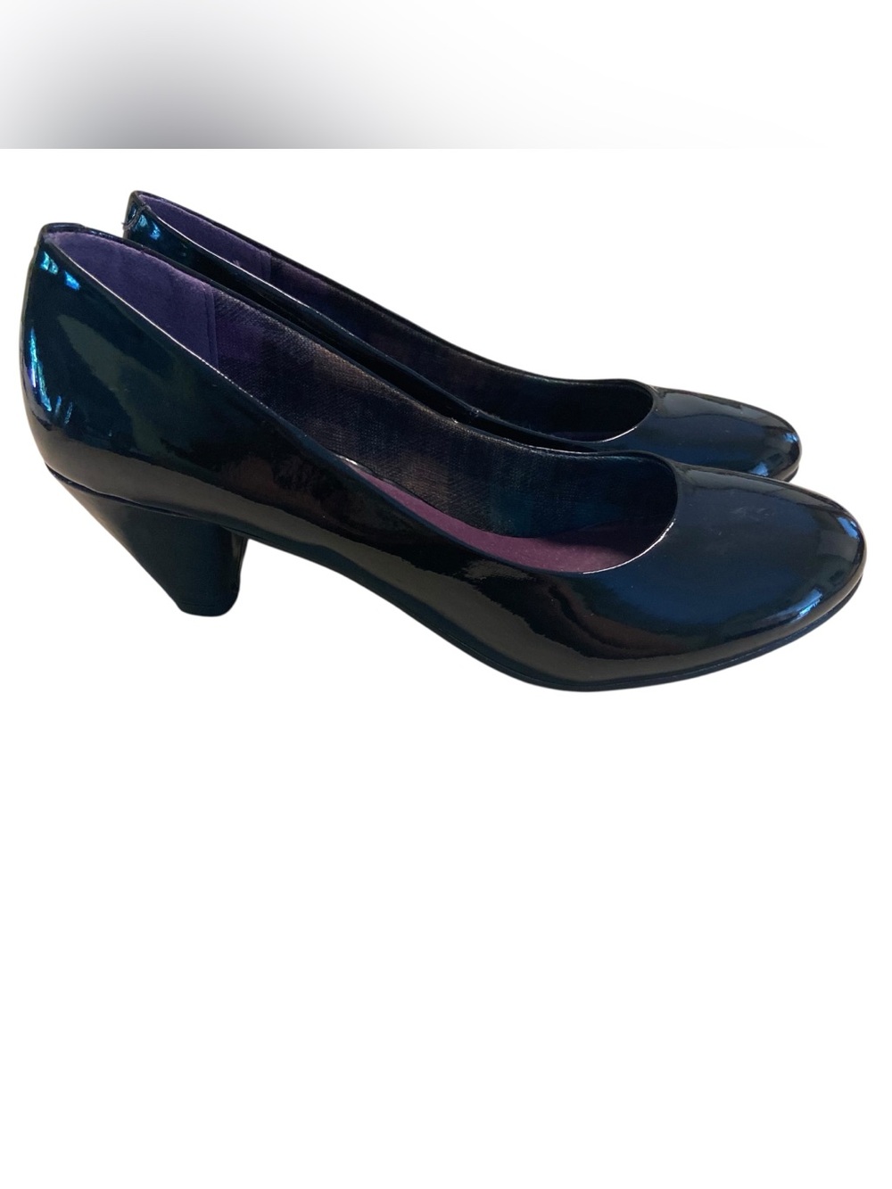 Madden Girl Pumps Womens Size 8.5 Patent Leather Heels Black Shoes Career Kravve